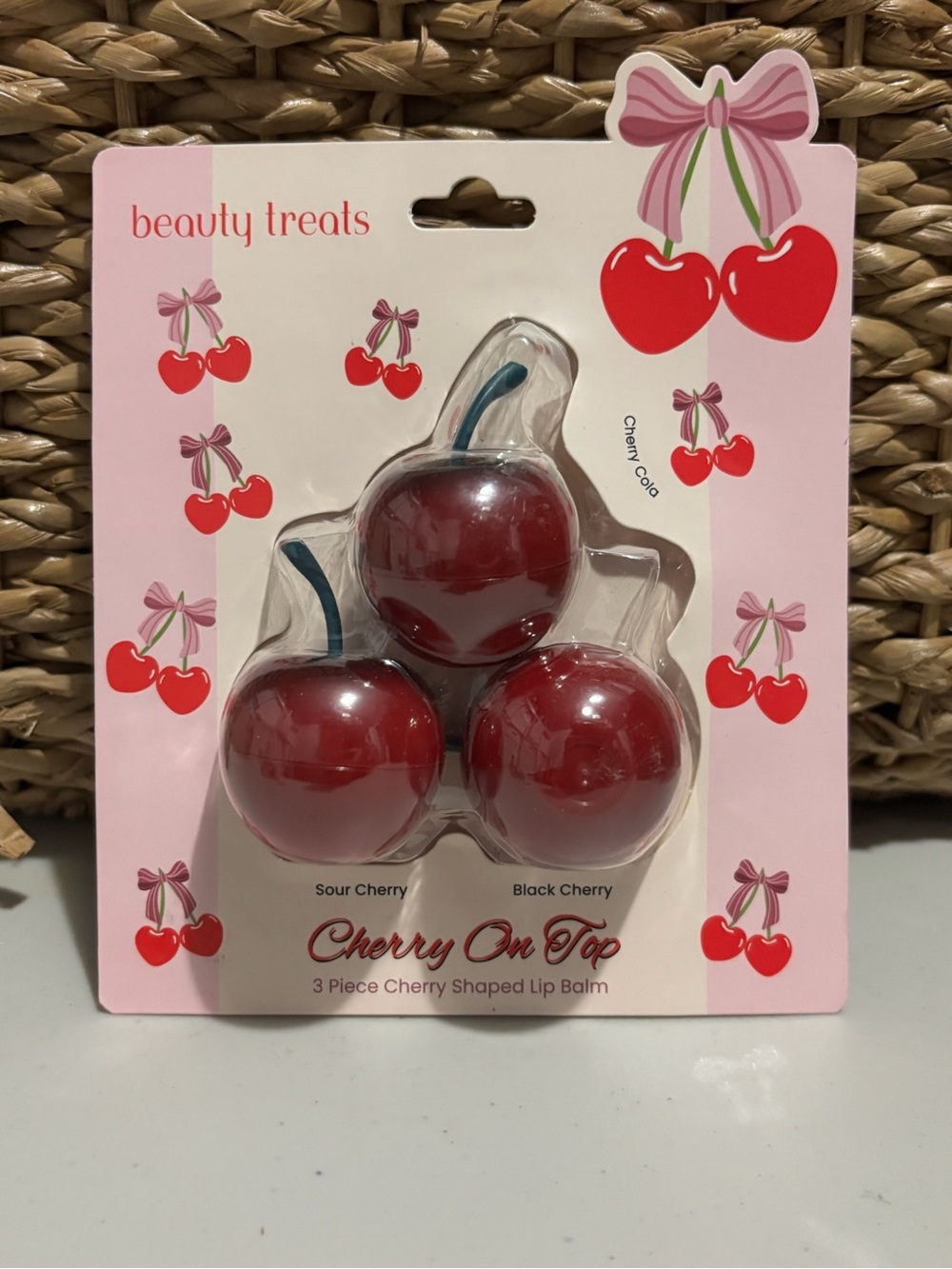 Beauty Treats Cherry On Top Lip Balm Set Of 3